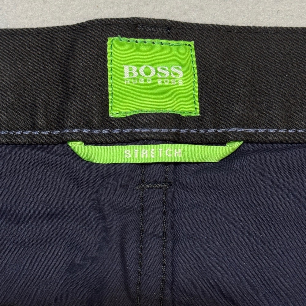 HUGO BOSS Maine 1 Jeans Mens 38x32 Black Stretch Straight Leg Denim Pants - Picture 3 of 11